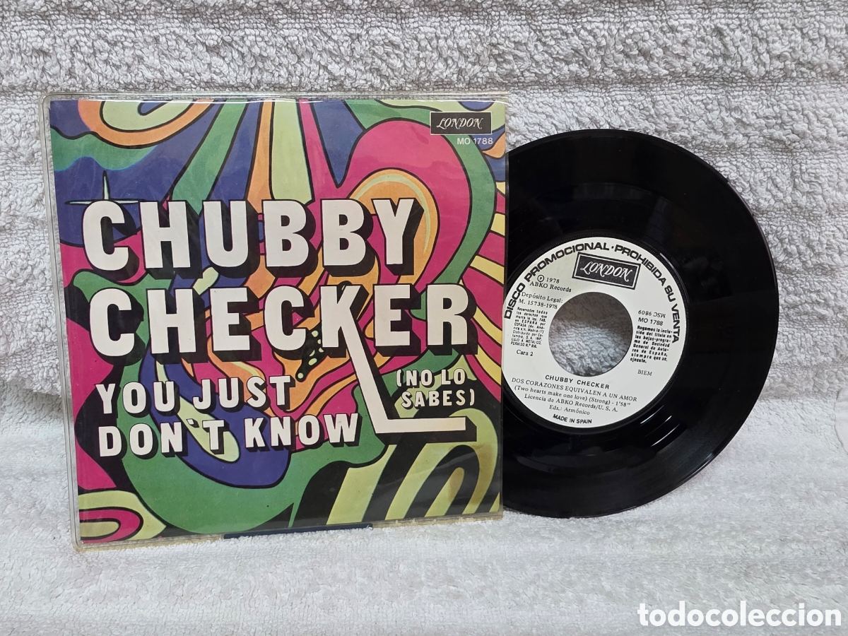 Discos de vinilo: CHUBBY CHECKER / NO LO SABES/ PROMO SPAIN 1978
