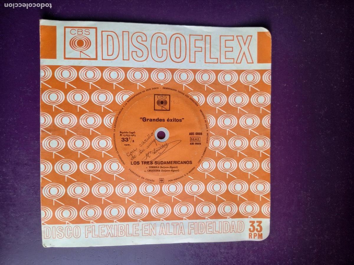 Discos de vinilo: LOS TRES SUDAMERICANOS - GRANDES EXITOS - TOMBOLA +1 - Sg CBS FLEXI 1963 - POCO USO