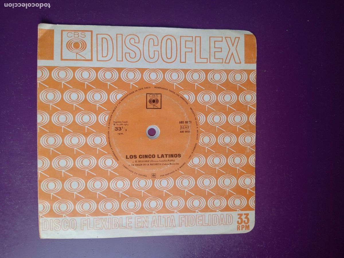 Discos de vinilo: LOS CINCO LATINOS - EL RELICARIO +1 - Sg CBS FLEXI 1963 - POCO USO