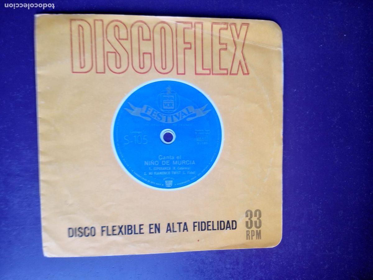 Discos de vinilo: CANTA EL NI&Ntilde;O DE MURCIA - MI FLAMENCO TWIST +1 - Sg HISPAVOX FLEXI 1963 - POCO USO