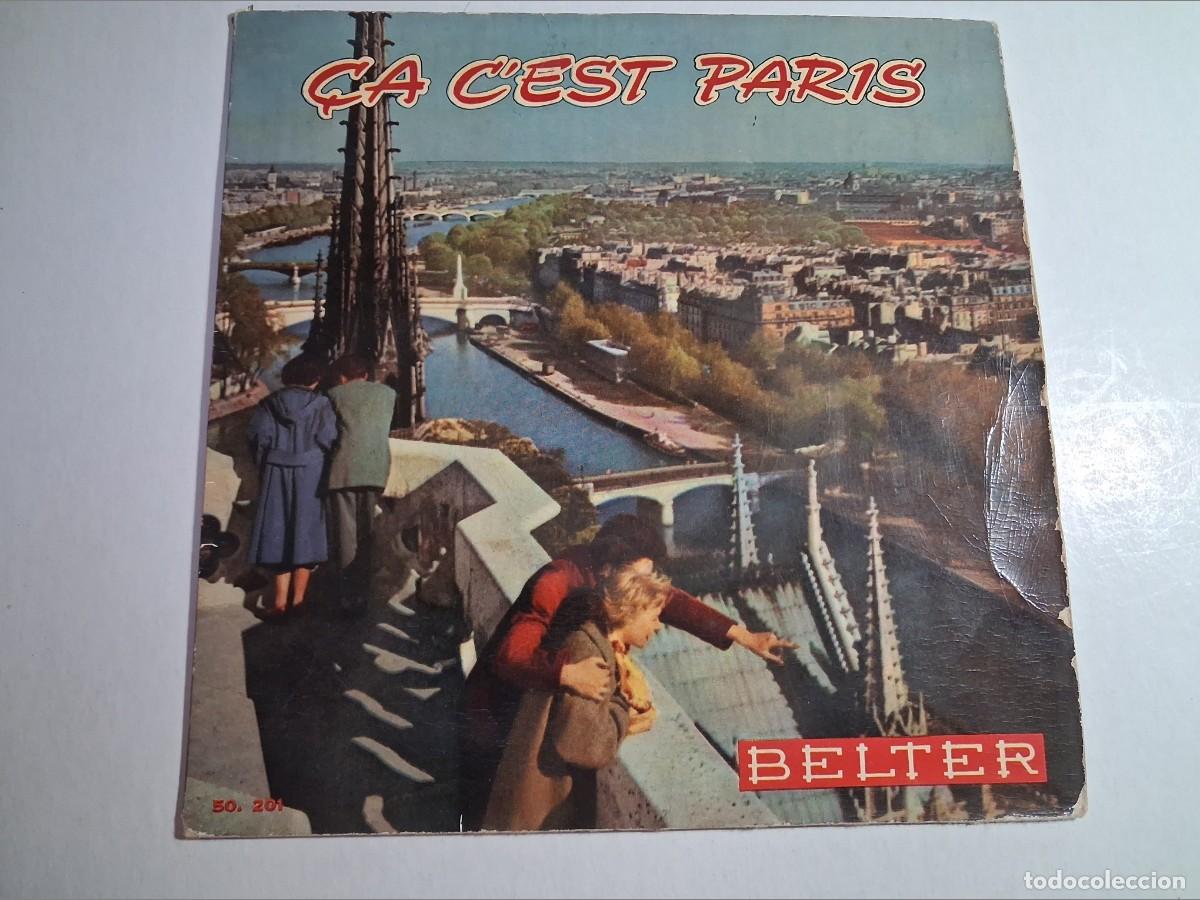 Discos de vinilo: single mario lanzone. &ccedil;a c'est paris. mon paris. sous les fons. pigalle. belter 1959 spain seminuevo