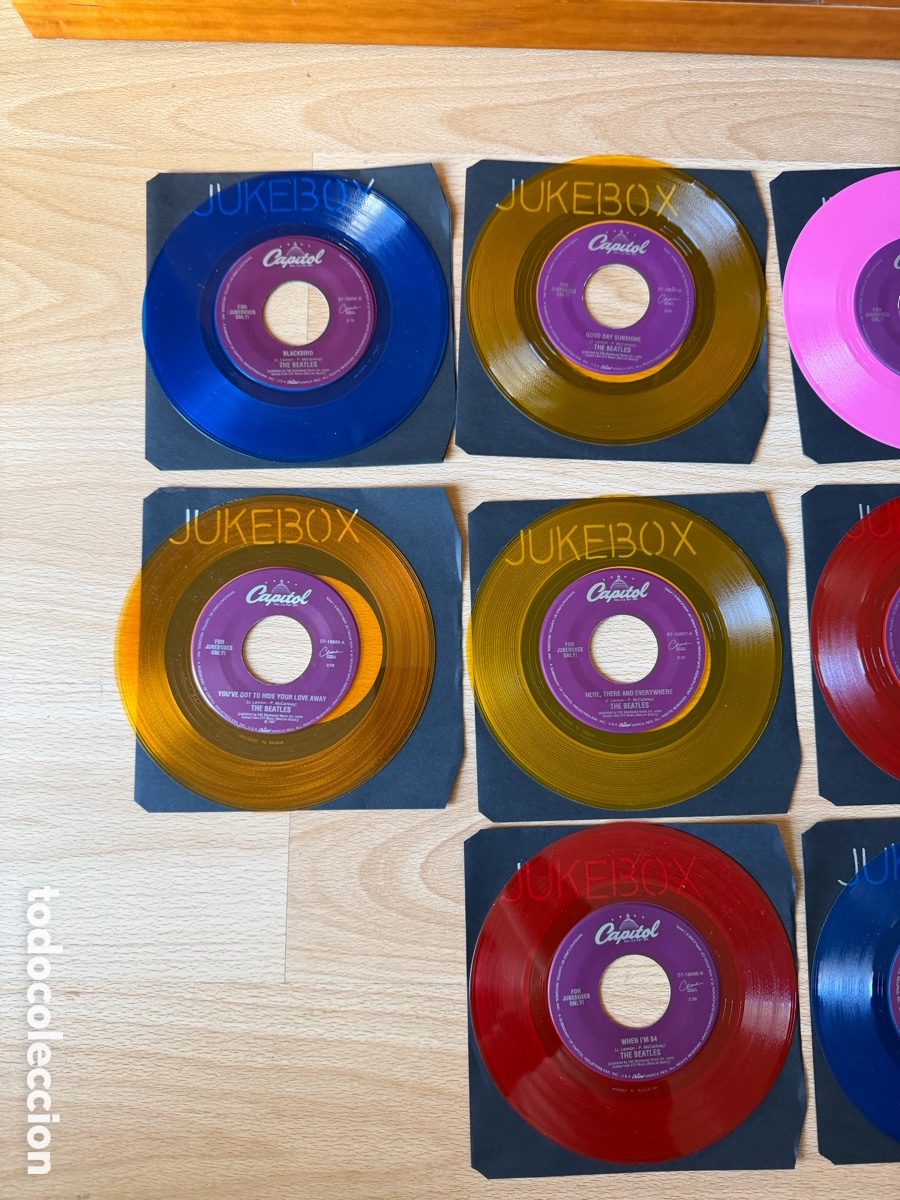 Discos de vinilo: LOTE DISCOS BEATLES JUKEBOX ORIGINALES EPOCA - Foto 2