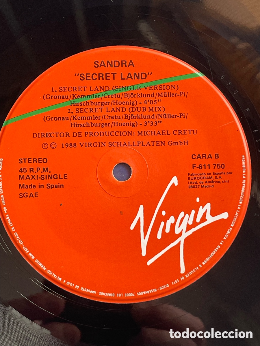 Discos de vinilo: Sandra - Secret Land / Maxi-single - Foto 9