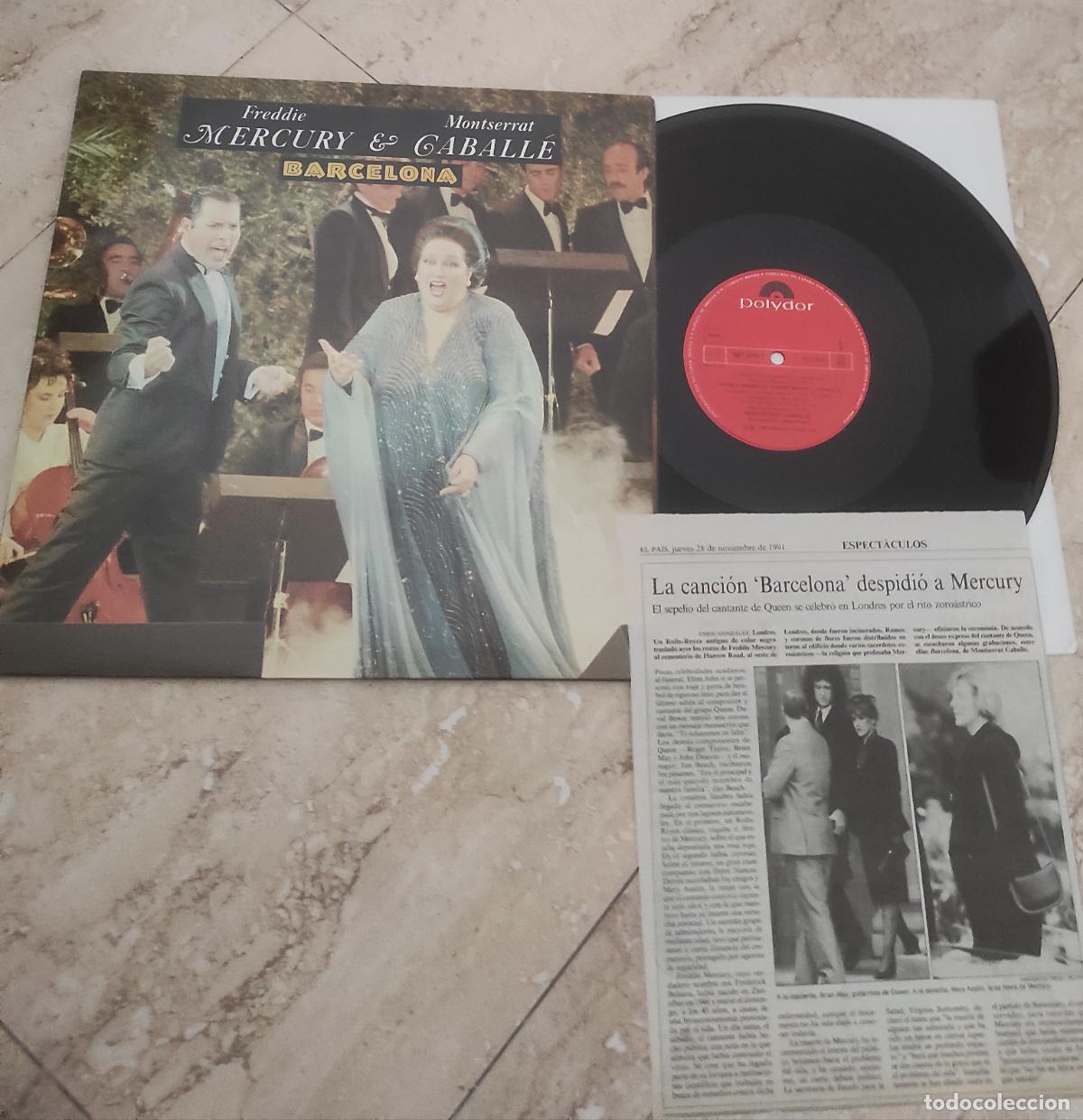 Discos de vinilo: FREDDIE MERCURY & MONTSERRAT CABALLE-BARCELONA-ORIGINAL ESPA&Ntilde;OL 1987-IMPECABLE ESTADO