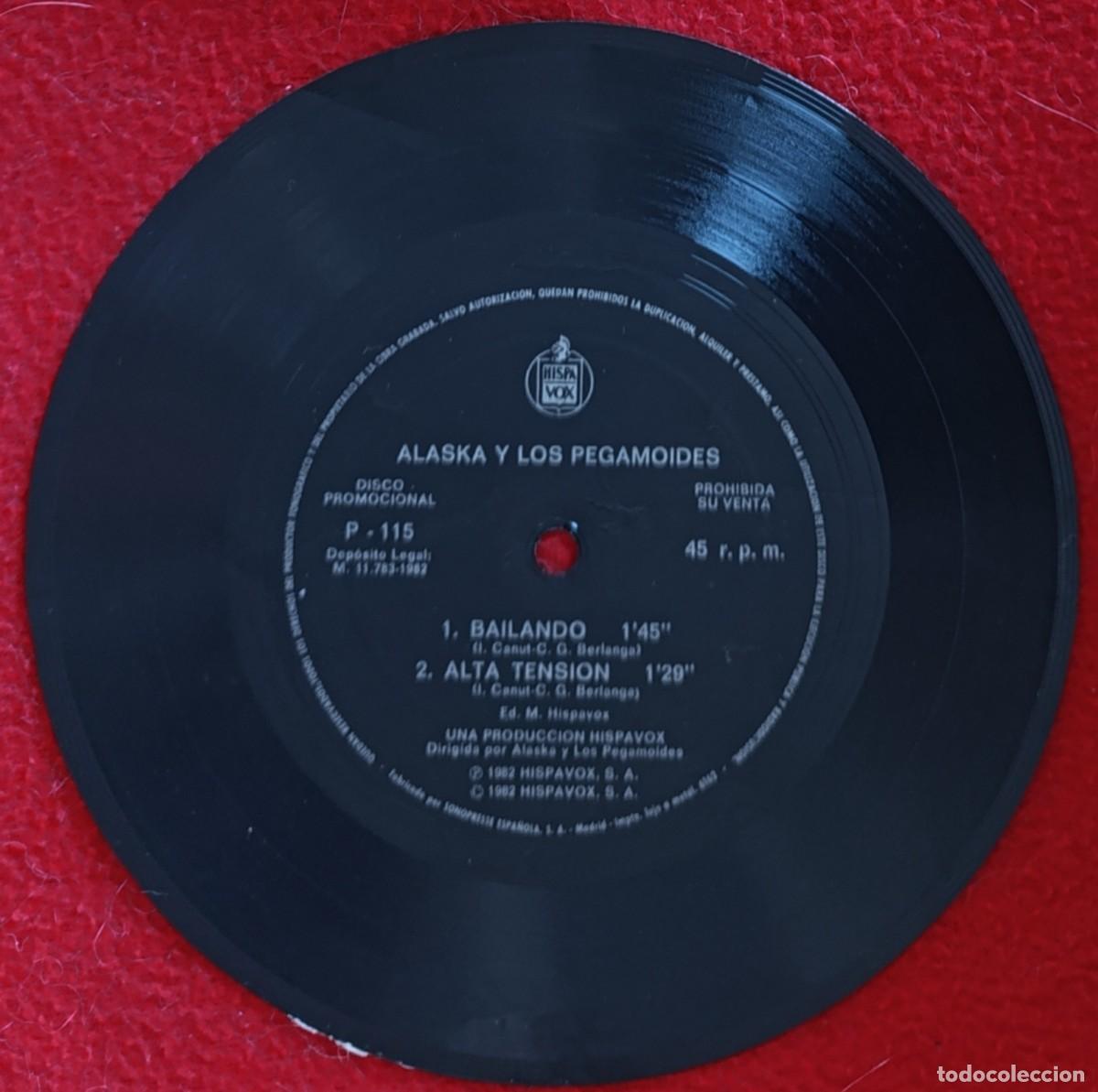 Discos de vinilo: ALASKA Y LOS PEGAMOIDES &ndash; BAILANDO/ALTA TENSION 1982 FLEXI DISC PROMOCIONAL