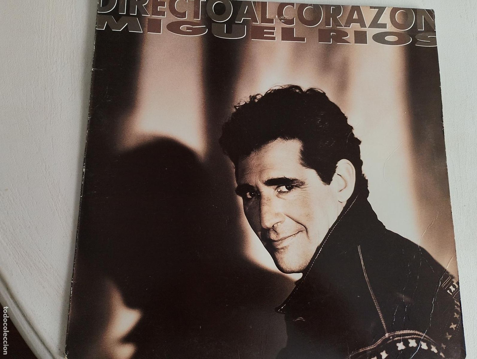 Discos de vinilo: Miguel R&iacute;os &ndash; Directo Al Coraz&oacute;n,1991, contiene el encarte, Rock