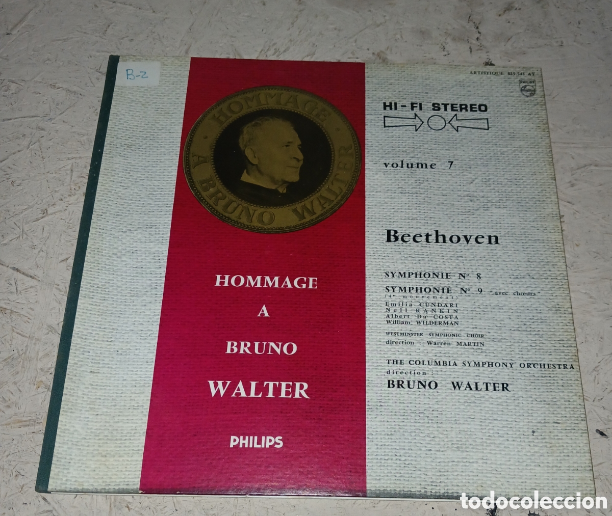 Discos de vinilo: Vinilo LP: Hommage &agrave; Bruno Walter, Vol. 7: Ludwig van Beethoven: Symphonie N&deg; 8 & Symphonie N&deg; 9