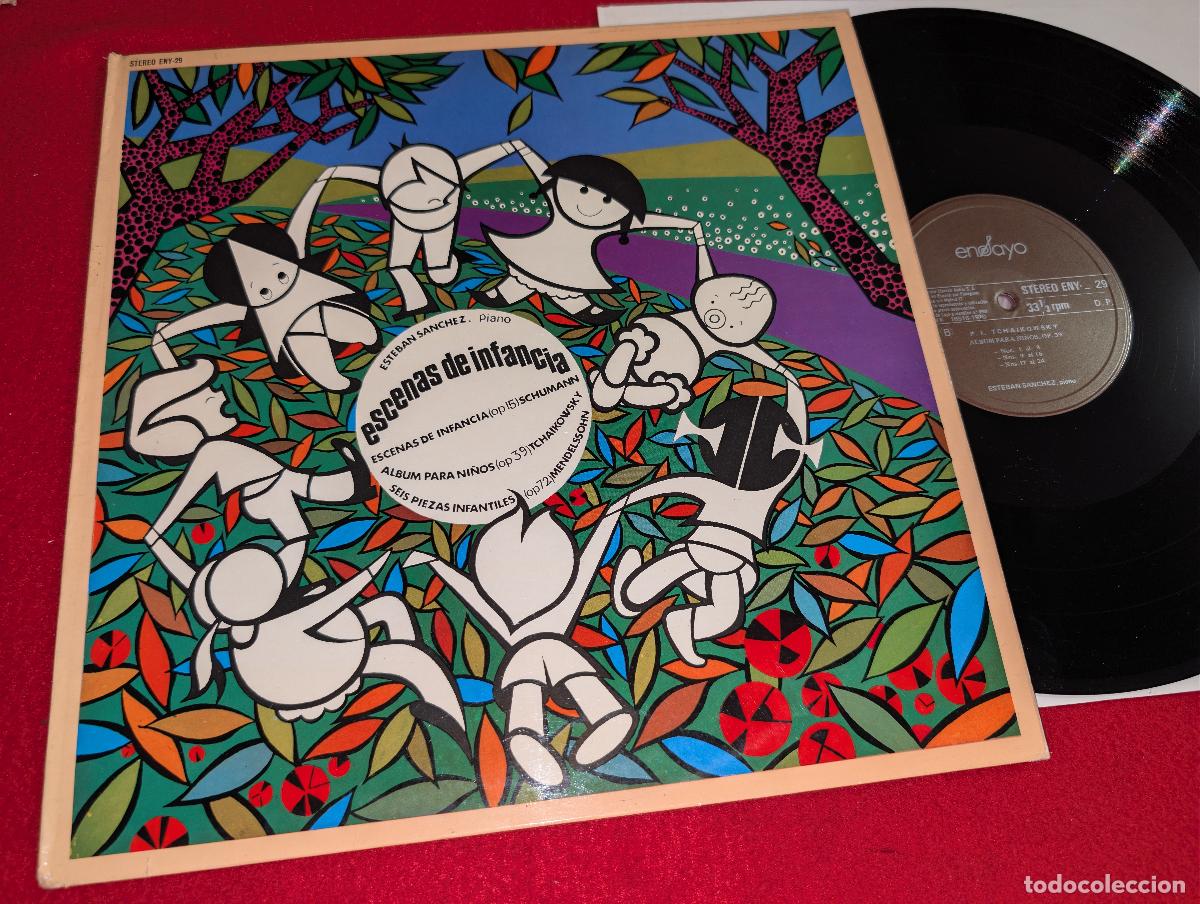 Discos de vinilo: ESTEBAN SANCHEZ piano ESCENAS DE INFANCIA Schumann+Tchaikowsky+Mendelssohn LP 1981 Ensayo