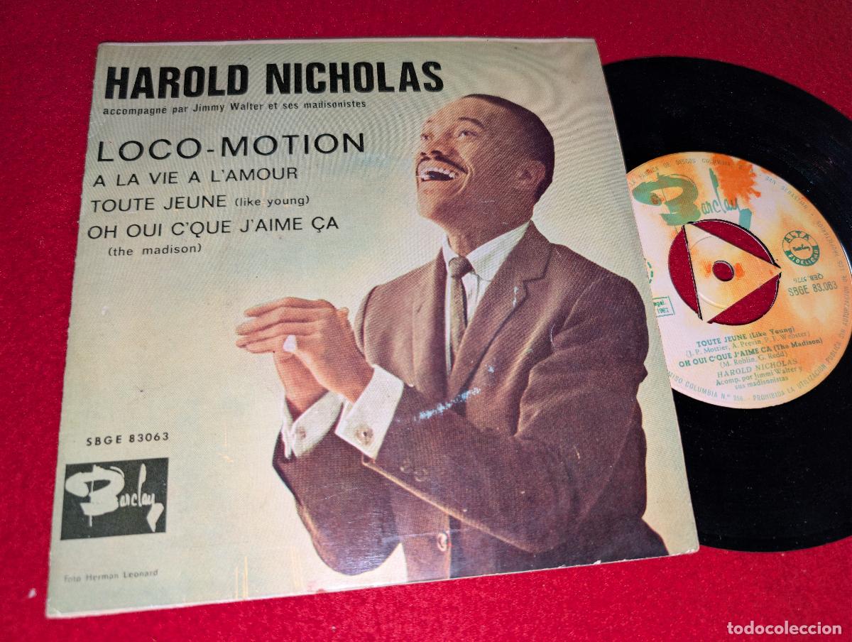 Discos de vinilo: HAROLD NICHOLAS & JIMMY WALTER Loco motion/A la vie a l'amour +2 EP 7'' 1962 Barclay ESPA&Ntilde;A SPAIN