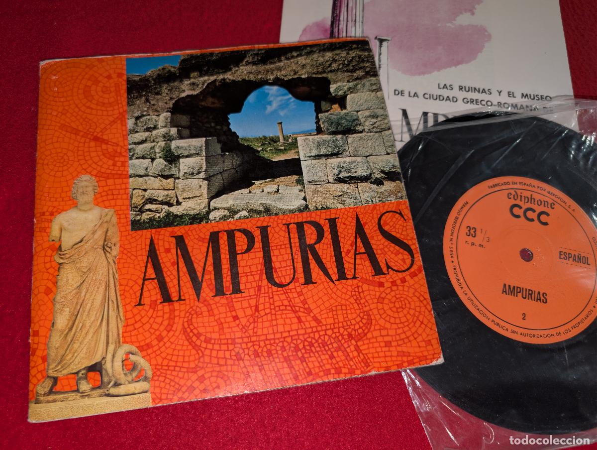 Discos de vinilo: EMPURIES AMPURIAS 7'' EP 1967 + LIBRETO turismo historia SPAIN CATALUNYA