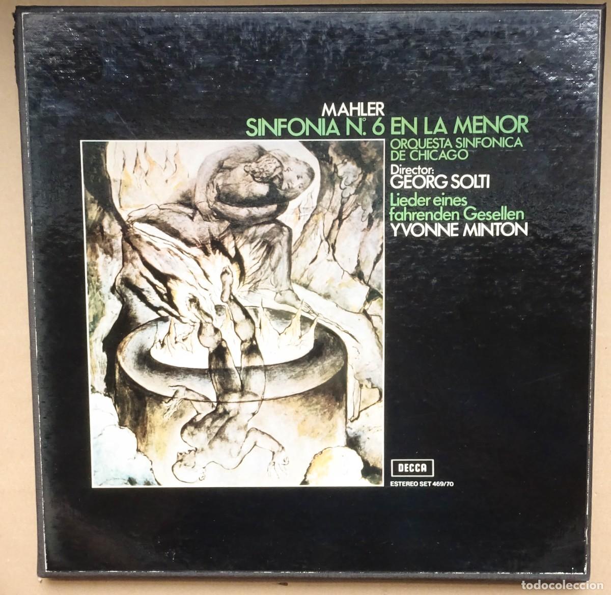 Disques de vinyle: MAHLER SINFONIA N.6 EN LA MENOR GEORG SOLTI-MINTON Caja 2Lps Columbia Madrid 1977