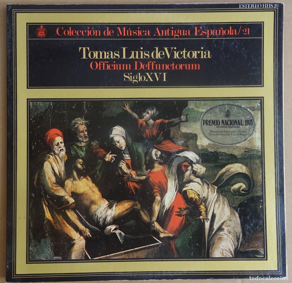 Disques de vinyle: Tom&aacute;s Luis de Victoria Officium Deffunctorum COLECCI&Oacute;N DE M&Uacute;SICA ANTIGUA ESPA&Ntilde;OLA 21 HISPANOVOX