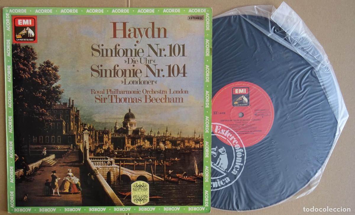 Disques de vinyle: Joseph Haydn &bull; Sinfonias No. 101 -104 Die Uhr Londoner &ndash; Thomas Beecham EMI Barcelona 1979