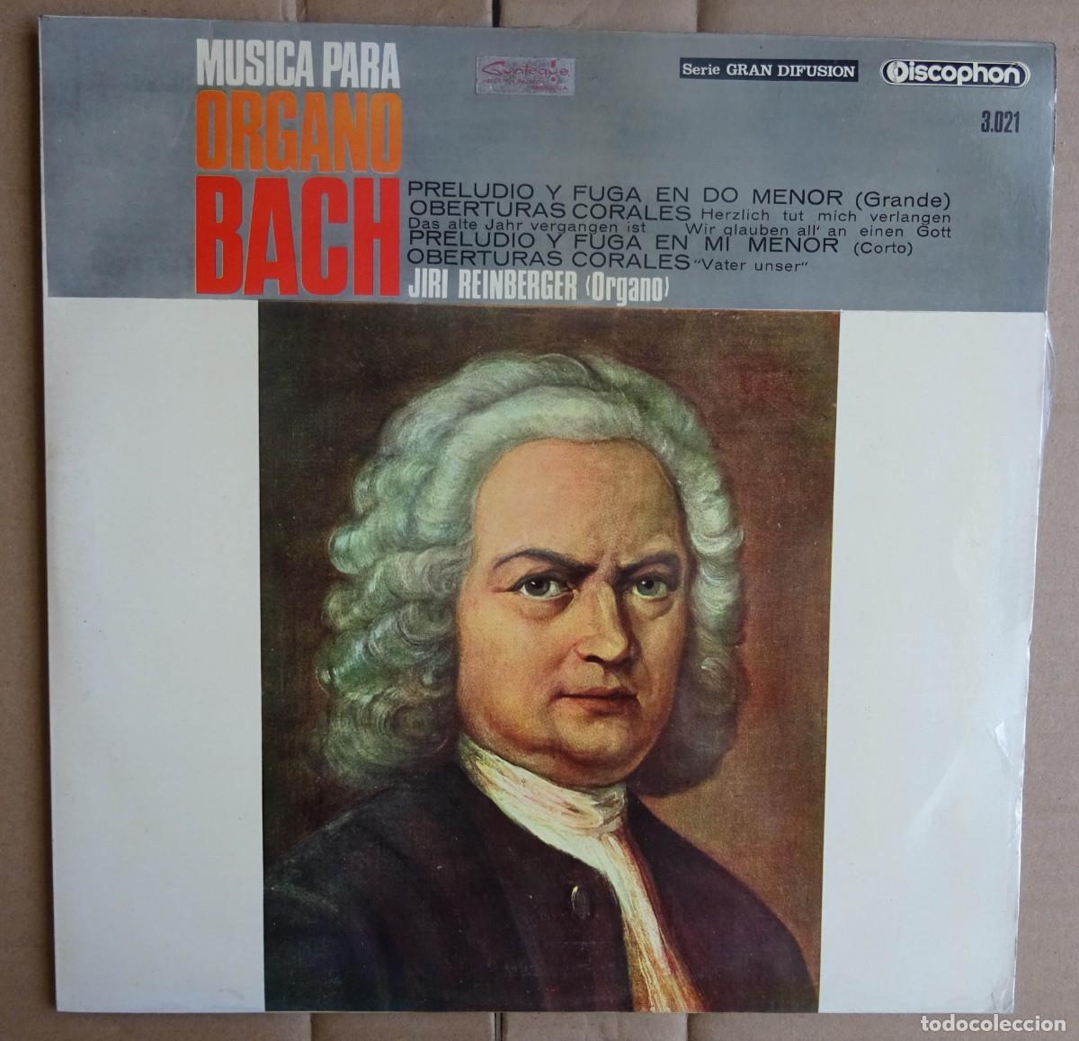 Vinyl records: BACH M&Uacute;SICA PARA ORGANO JIRI REINBERGER DISCOPHON