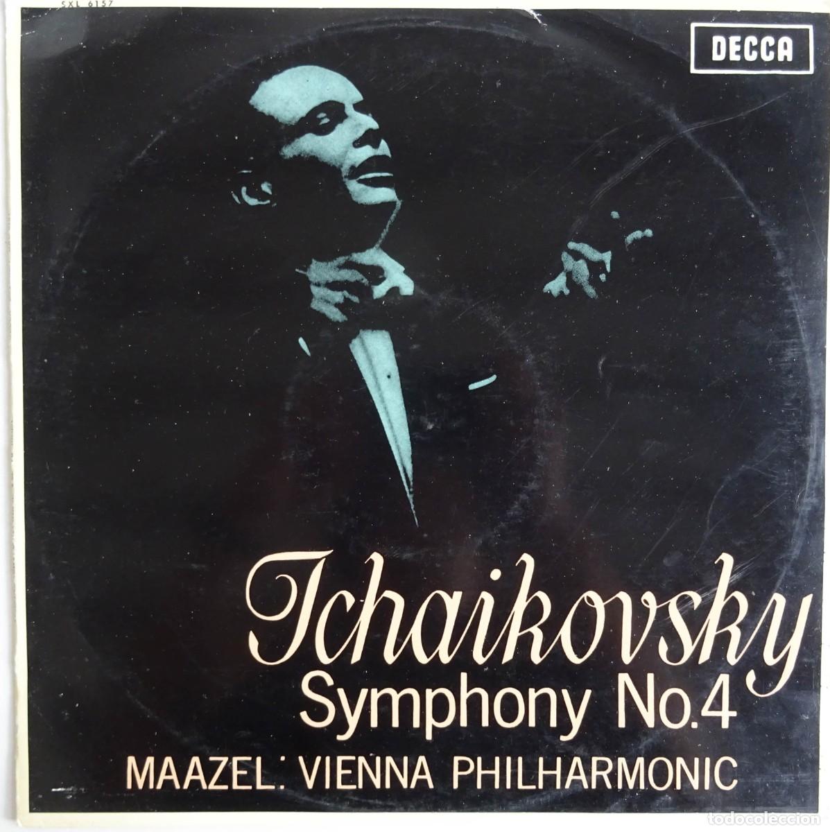 Disques de vinyle: TCHAIKOVSKY SYMPHONIA N&ordm; 4 - ORQUESTA FILARMONICA DE VIENA &ndash; MAAZEL-DECCA Edici&oacute;n espa&ntilde;ola