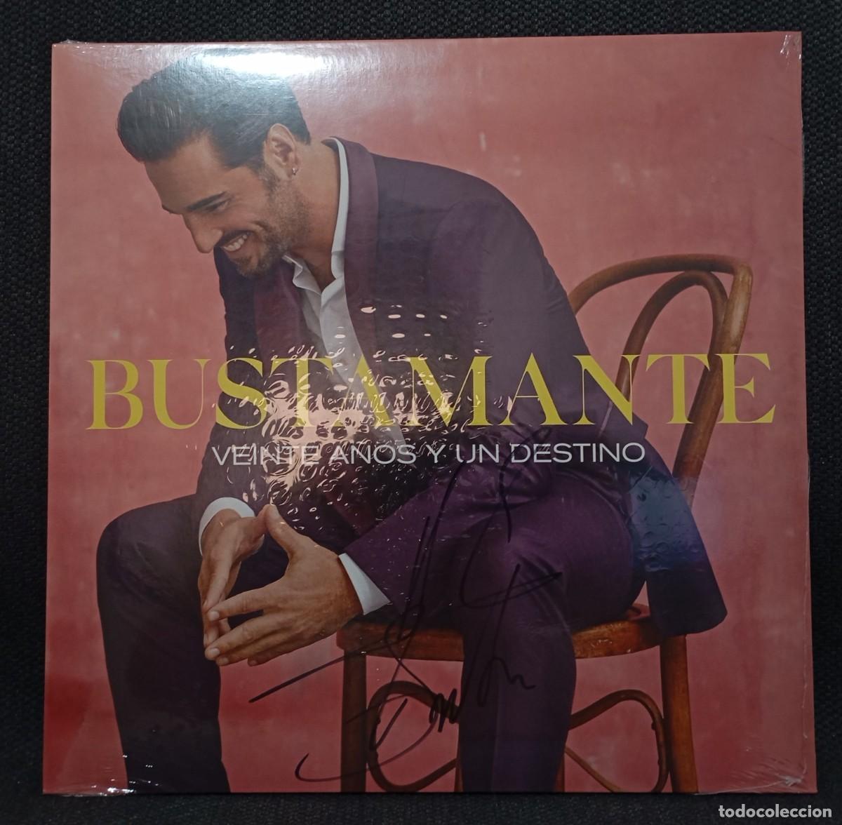 Vinyl records: DAVID BUSTAMANTE - VEINTE A&Ntilde;OS Y UN DESTINO - LP - FIRMADO ORIGINAL - PRECINTADO - 20 ANIVERSARIO