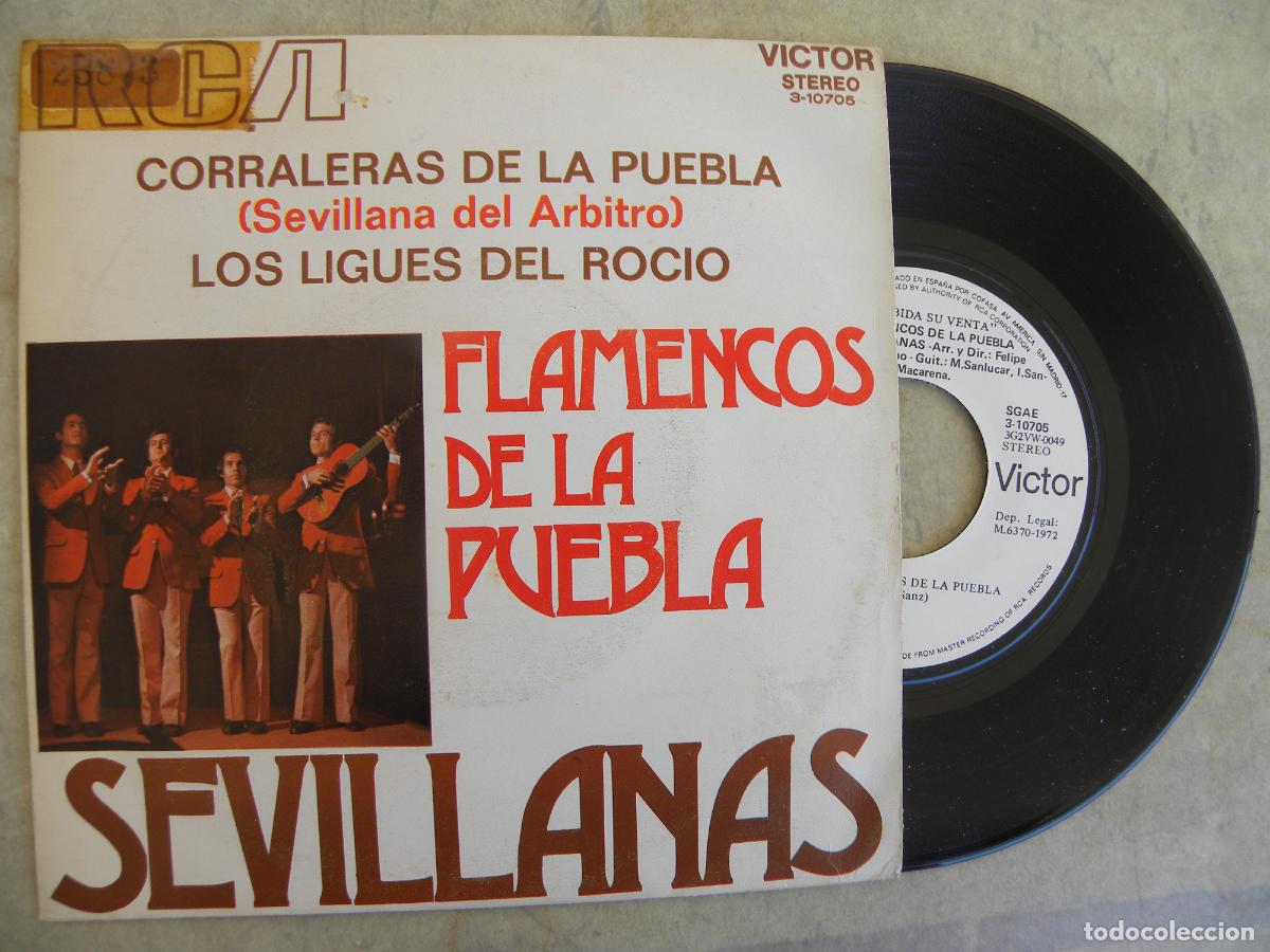 Discos de vinilo: FLAMENCOS DE LA PUEBLA, CORRALERAS DE LA PUEBLA -SINGLE PROMO 1972 -BUEN ESTADO