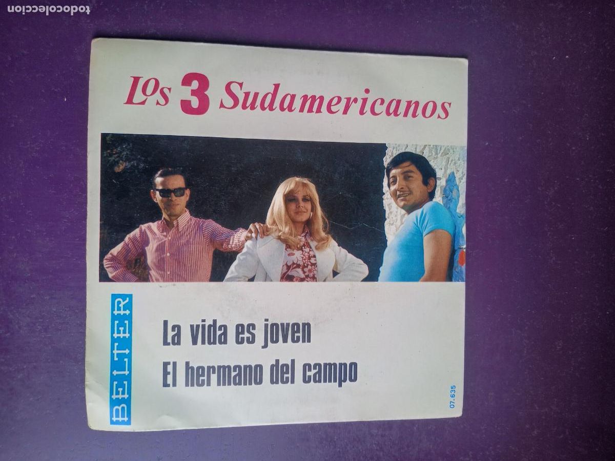 Discos de vinilo: LOS TRES 3 SUDAMERICANOS- LA VIDA ES JOVEN - Sg BELTER 1969 - CUMBIA POP 60'S