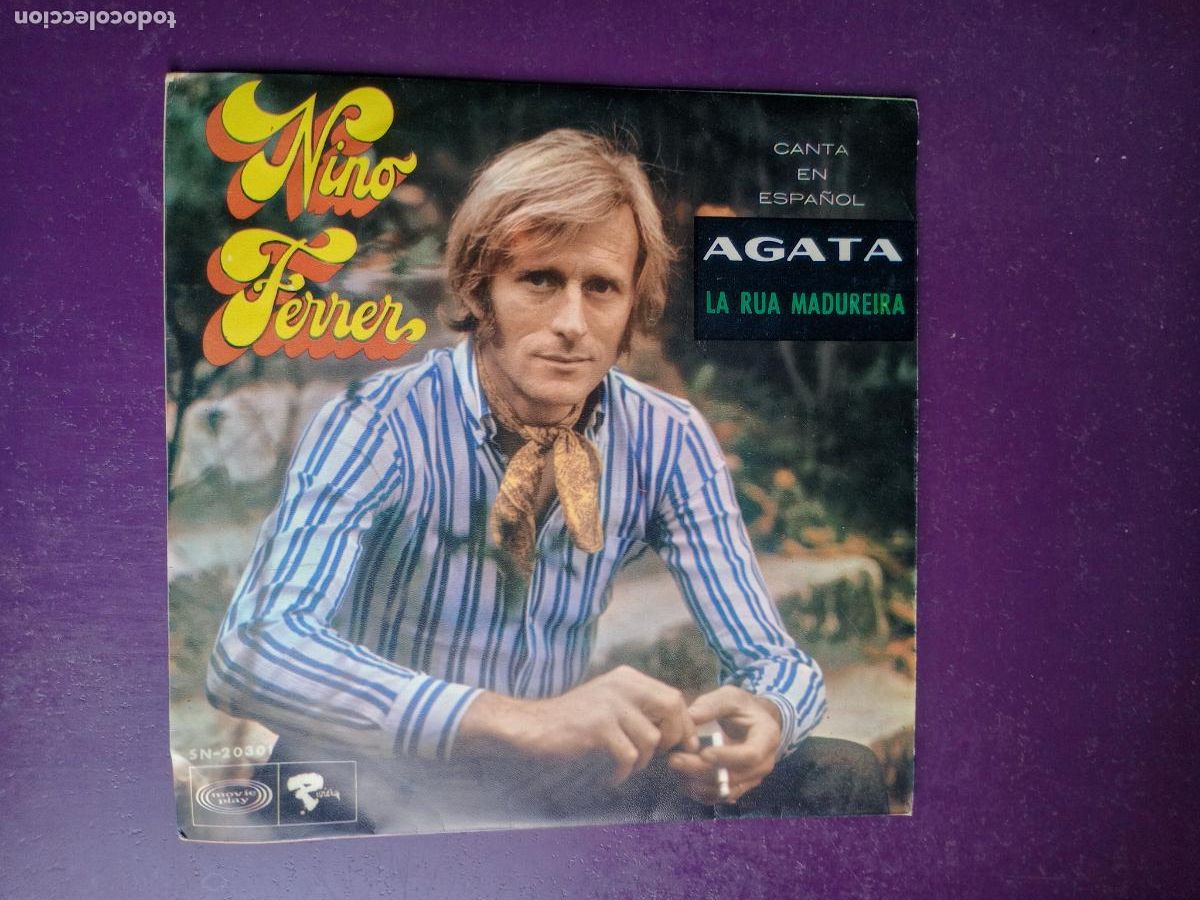 Discos de vinilo: Nino Ferrer &ndash; Canta En Espa&ntilde;ol Agata - Sg MOVIEPLAY 1969 - FRANCIA POP 60'S