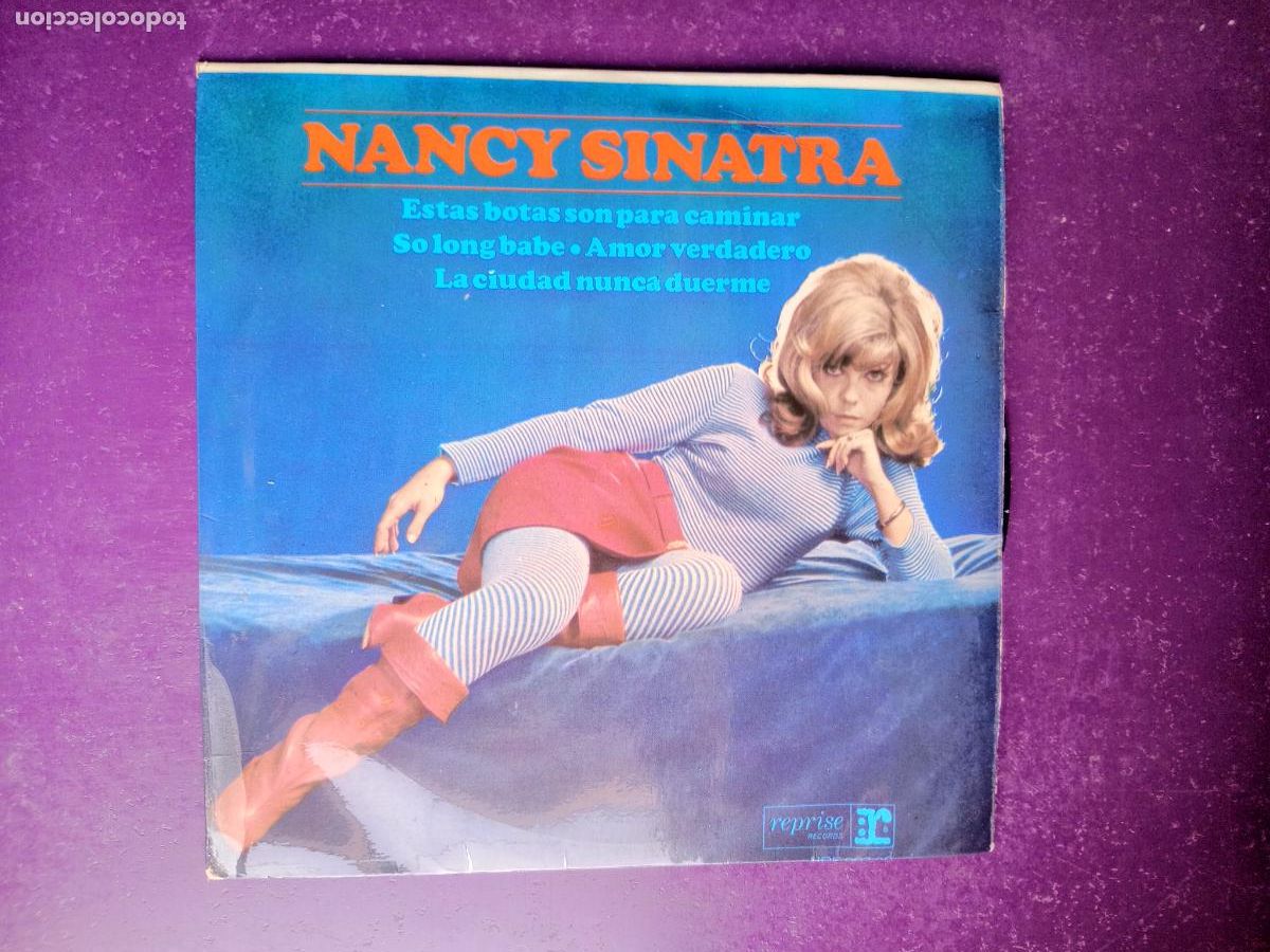 Discos de vinilo: NANCY SINATRA - ESTAS BOTAS SON PARA CAMINAR +3 - EP HISPAVOX 1965 - GARAGE POP 60'S, MUY POCO USO