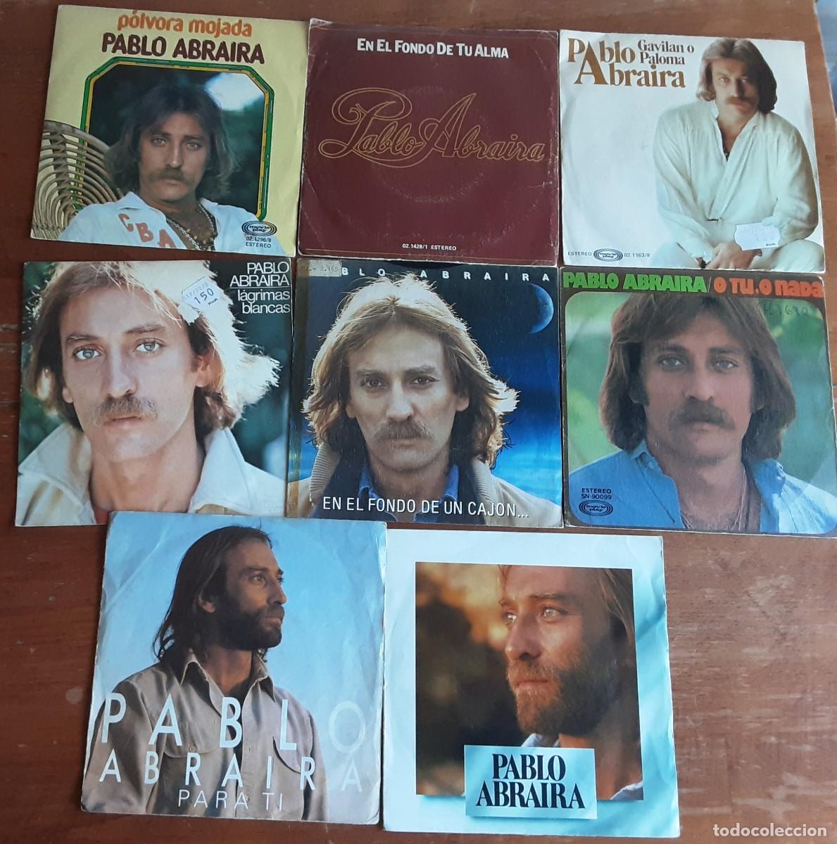 Discos de vinilo: Lote de 8 singles Pablo Abraira