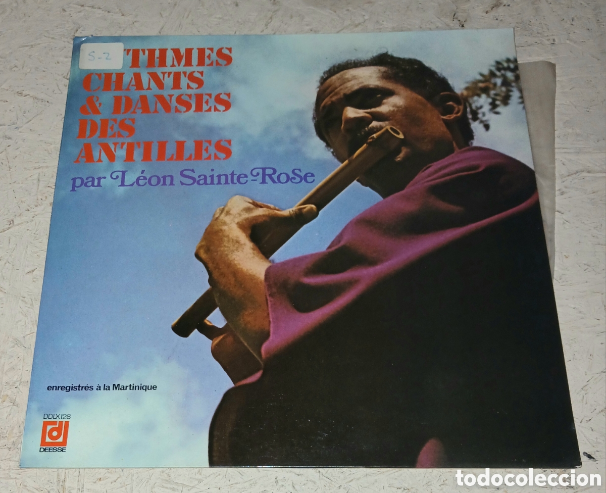 Discos de vinilo: Disco Vinilo LP L&eacute;on Sainte-Rose: Rythmes, Chants & Danses des Antilles Enregistr&eacute;s &agrave; la Martinique