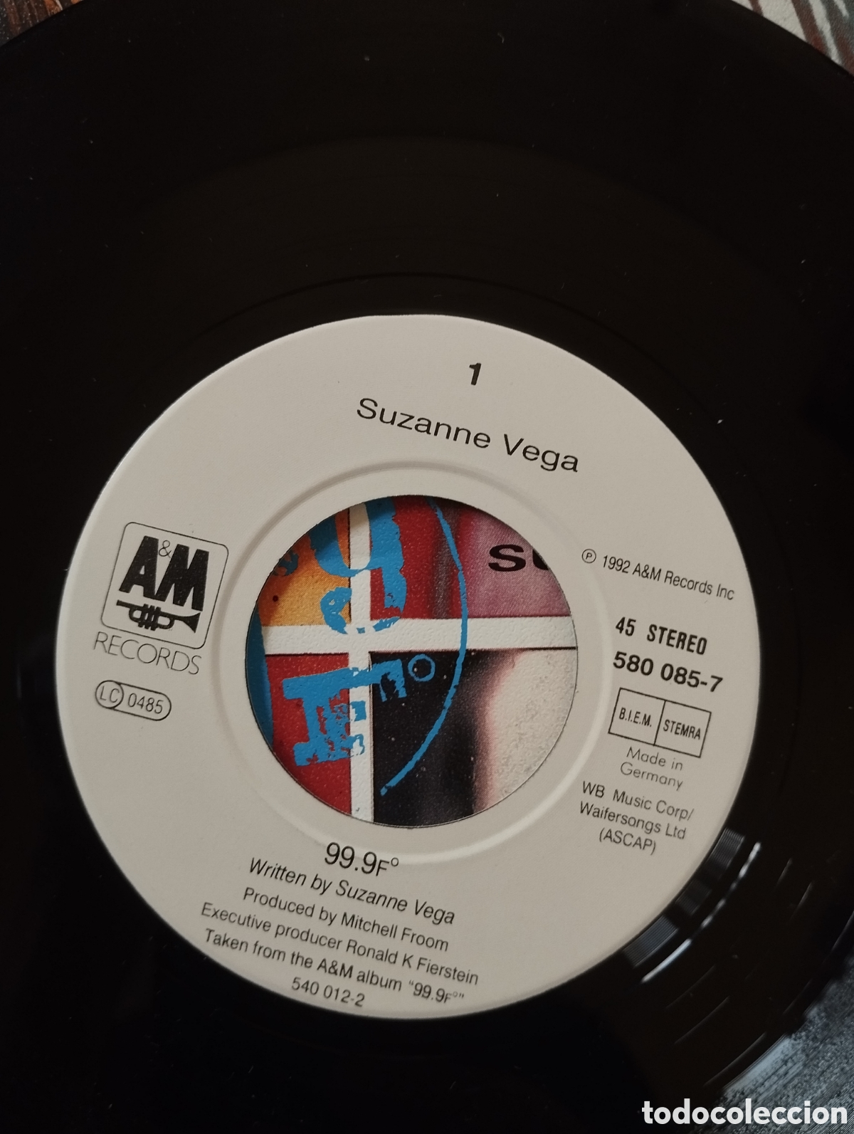 Discos de vinilo: Suzanne Vega - 99.9F&deg; - single - Foto 3