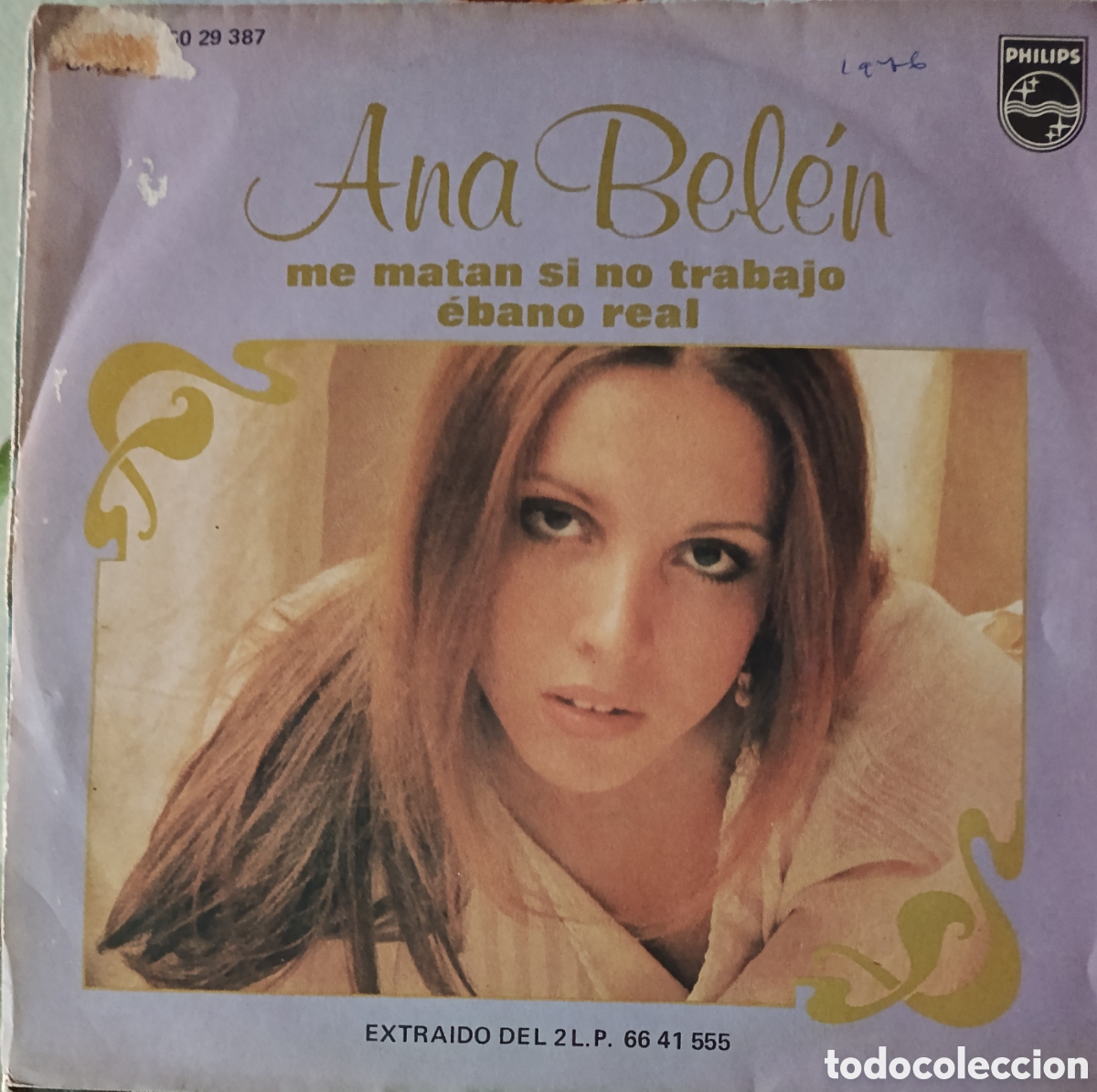 Discos de vinilo: Ana Bel&eacute;n single sello Philips editado en Espa&ntilde;a a&ntilde;o 1976.