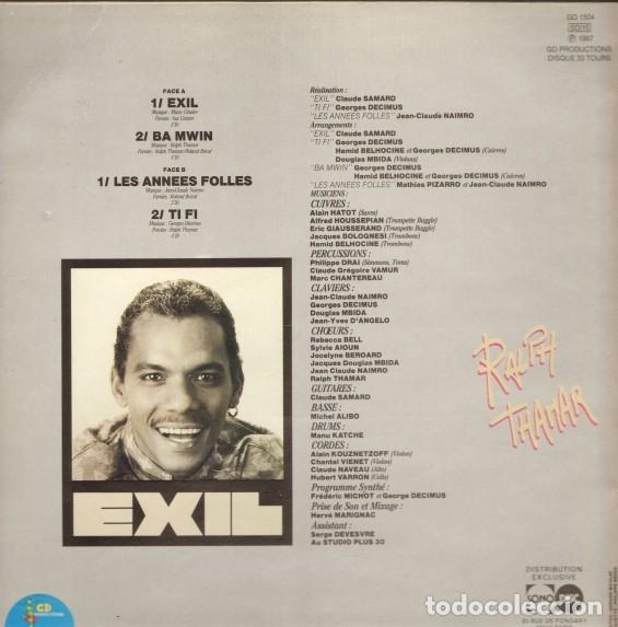 Discos de vinilo: RALPH THAMAR &rdquo;Exil&rdquo; (Importado de Francia) - Foto 2