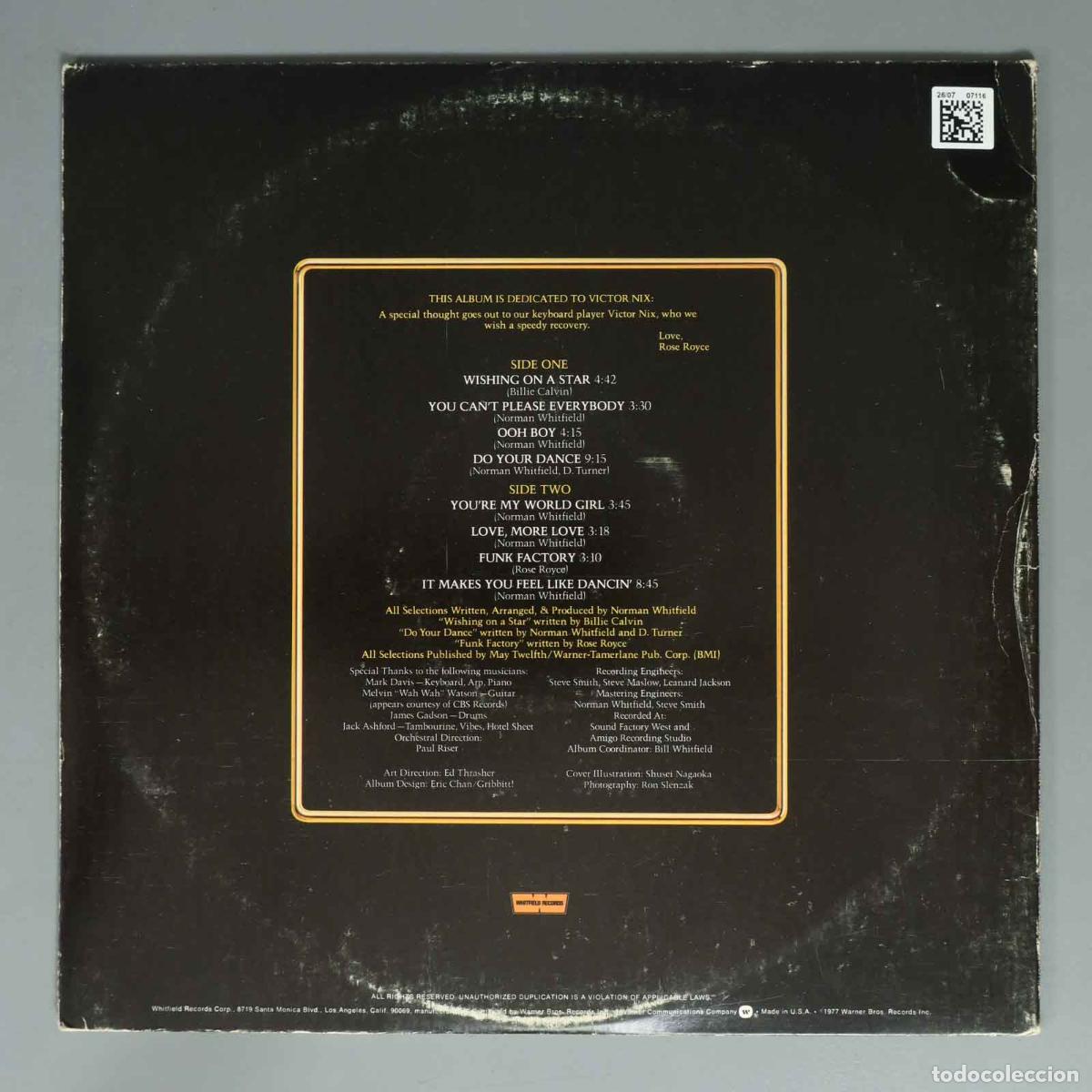 Discos de vinilo: LP. Rose Royce - In Full Bloom - Foto 2