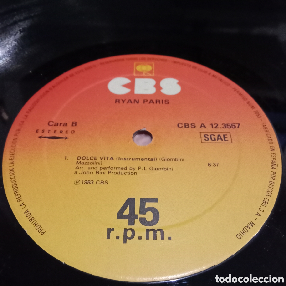 Discos de vinilo: RYAN PARIS - DOLCE VITA - MAXI-SINGLE 12&rdquo; - Foto 4