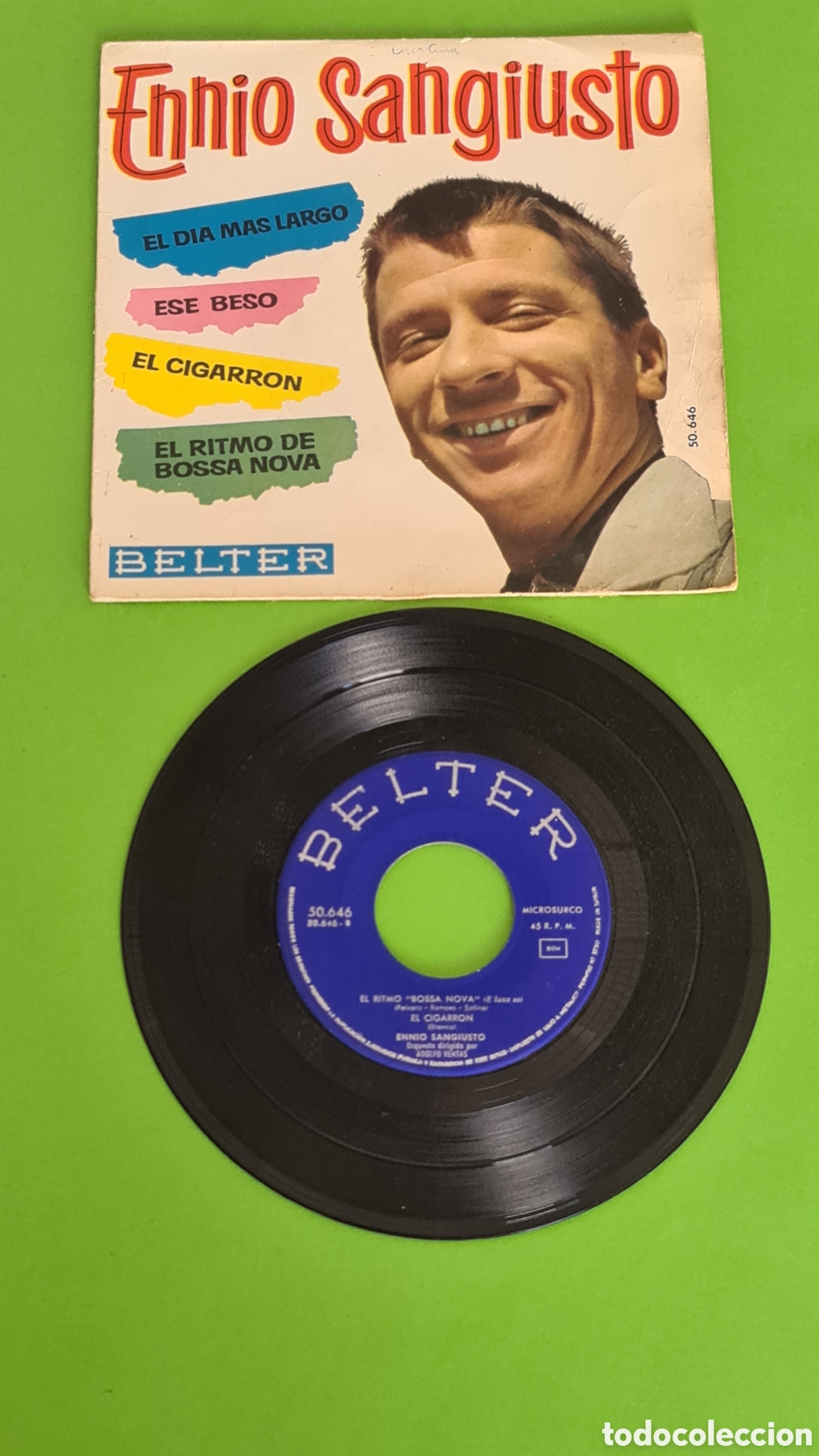 Discos de vinilo: Single Ennio Sangiusto / A&ntilde;o 1963 - Foto 3