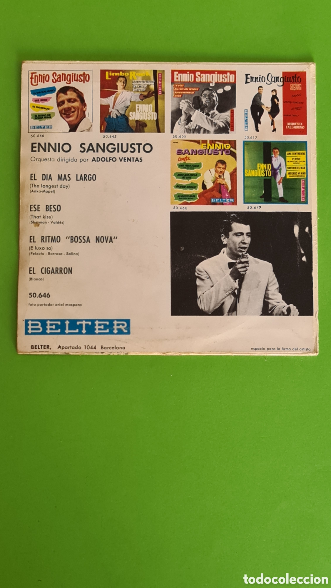 Discos de vinilo: Single Ennio Sangiusto / A&ntilde;o 1963 - Foto 6