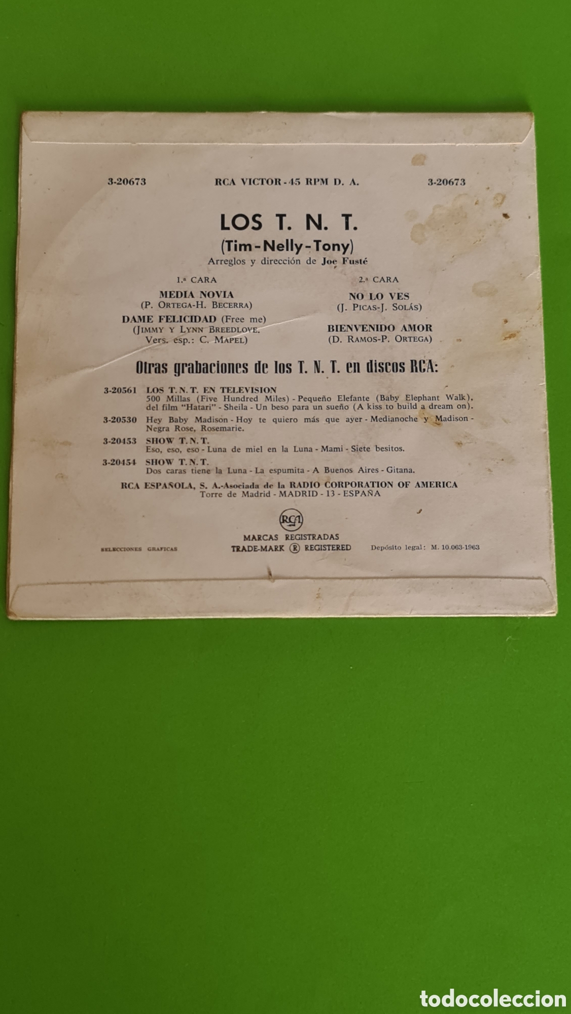 Discos de vinilo: Single TNT / A&ntilde;o 1963. - Foto 5