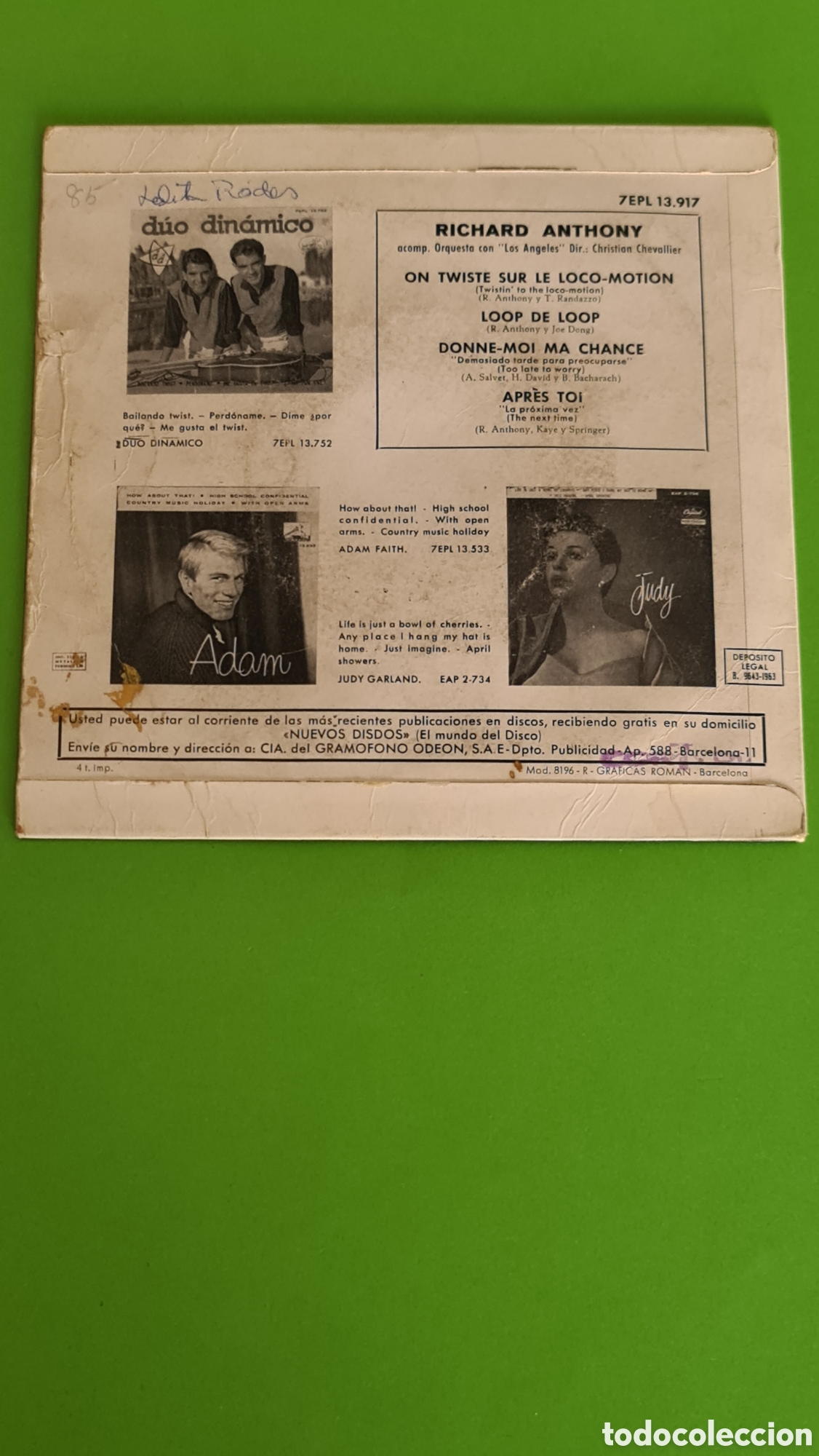 Discos de vinilo: Single Richard Anthony - Foto 4