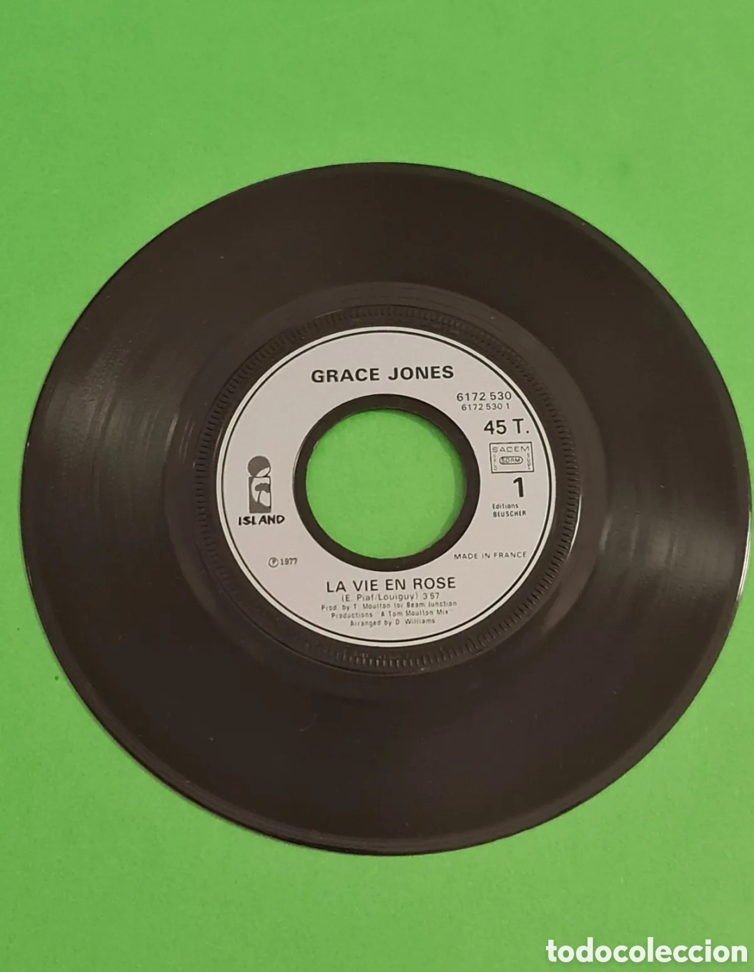 Discos de vinilo: Single / La Vie en Rose/ Grace Jones. - Foto 2