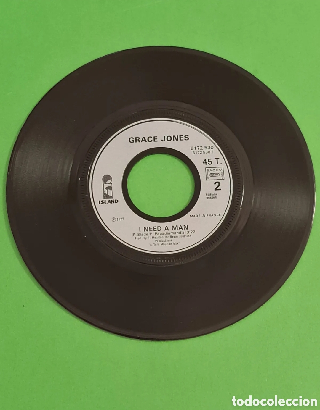 Discos de vinilo: Single / La Vie en Rose/ Grace Jones. - Foto 3