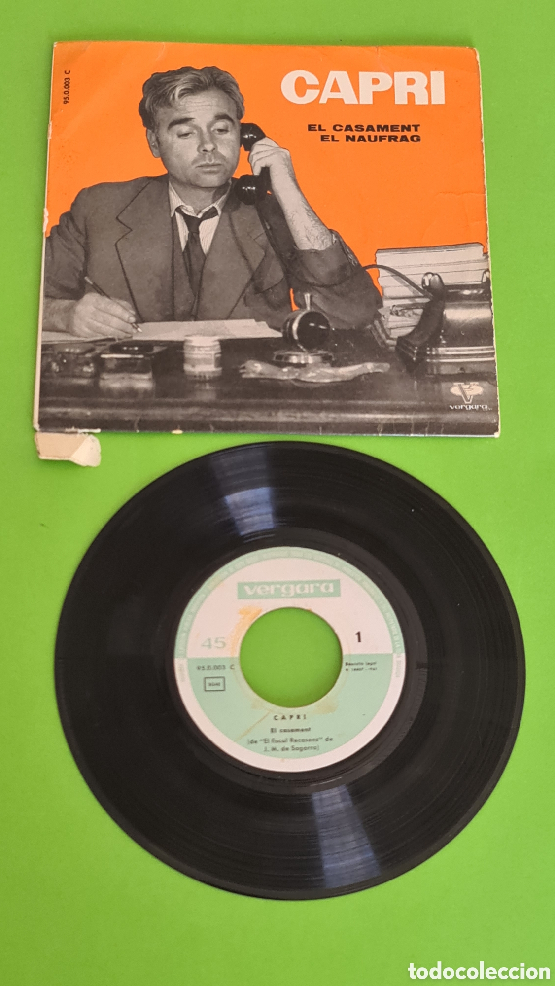 Discos de vinilo: Single CAPRI / El casament / El Naufreg - Foto 2