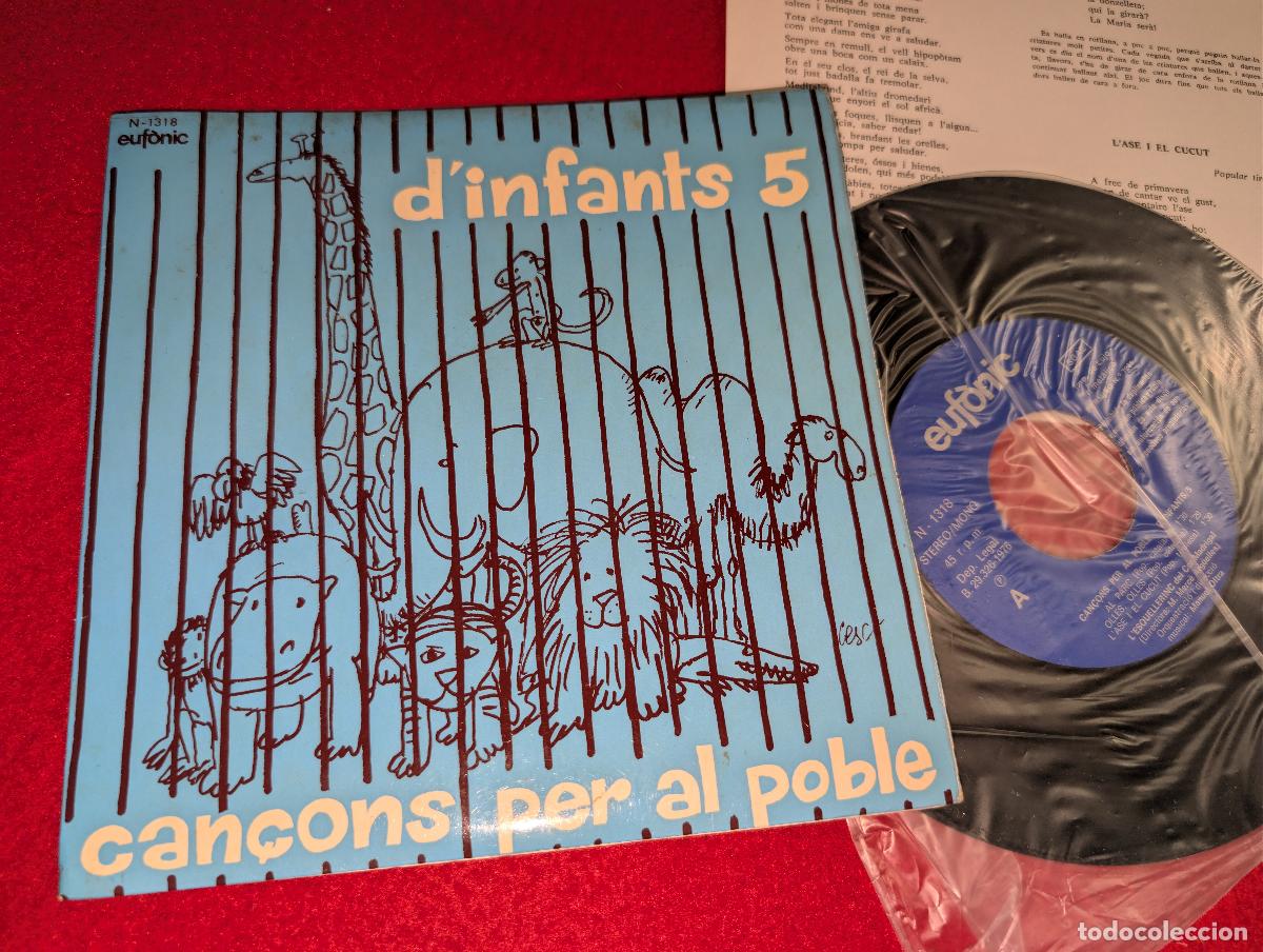 Discos de vinilo: CAN&Ccedil;ONS PER AL POBLE D'INFANTS 5 Al parc. +5 MANUEL OLTRA+L'ESQUELLERINC EP 7'' 1976 Eufonic CATALA