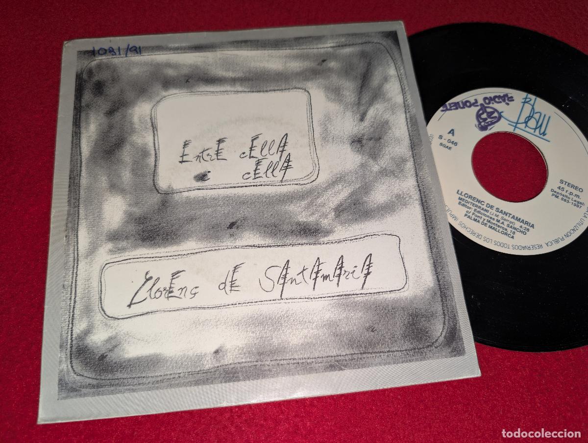Discos de vinilo: LLOREN&Ccedil; LLORENC DE SANTAMARIA Mediterrani/El viatge 7'' SINGLE 1987 Blau MALLORCA CATALA VIATGE BSO
