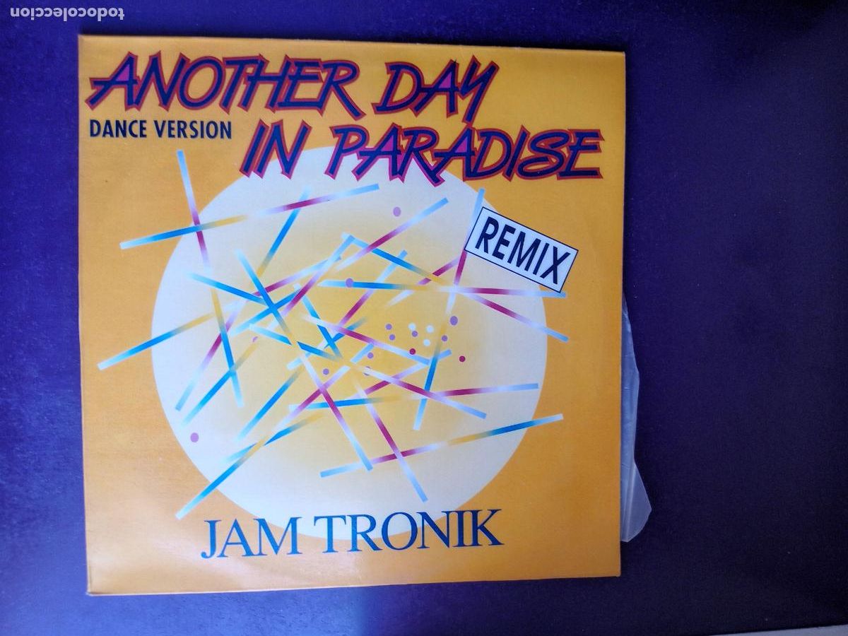 Discos de vinilo: Jamtronic &ndash; Another Day In Paradise - MAXI BLANCO Y NEGRO 1991 - ELECTRONICA, HOUSE