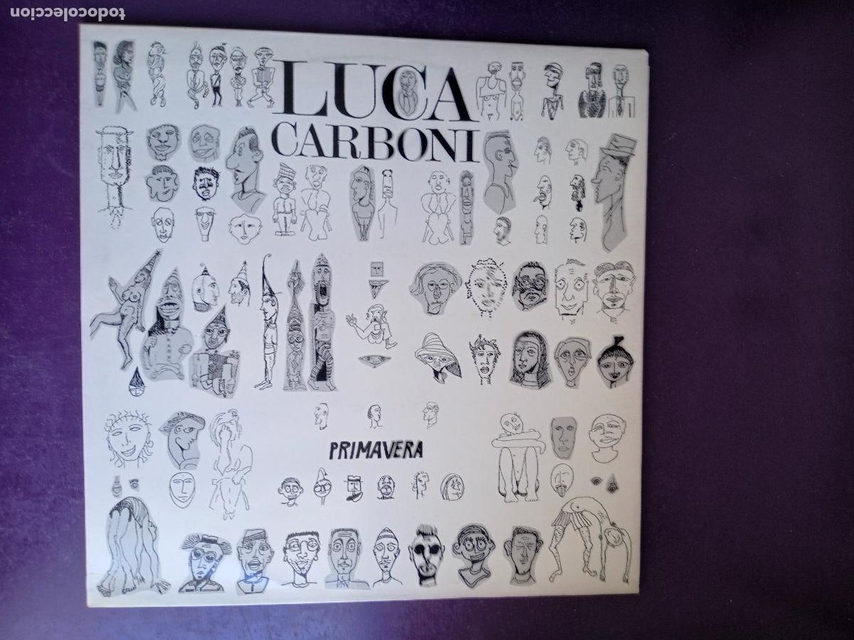 Discos de vinilo: Luca Carboni &lrm;&ndash; Primavera - MAXI RCA 1989 PROMO - POP ROCK ITALIA 80'S .