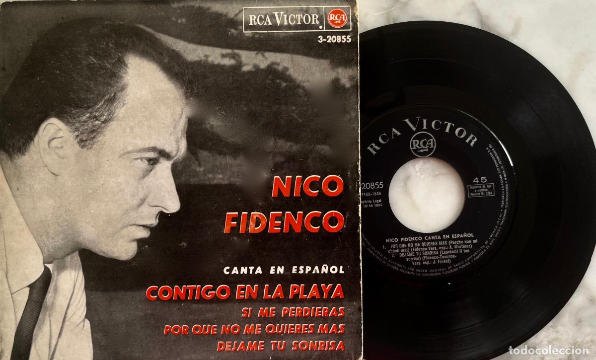 Discos de vinilo: NICO FIDENCO. CANTA EN ESPA&Ntilde;OL. CONTIGO EN LA PLAYA + 3 TEMAS EP ORIGINAL ESPA&Ntilde;A 1964