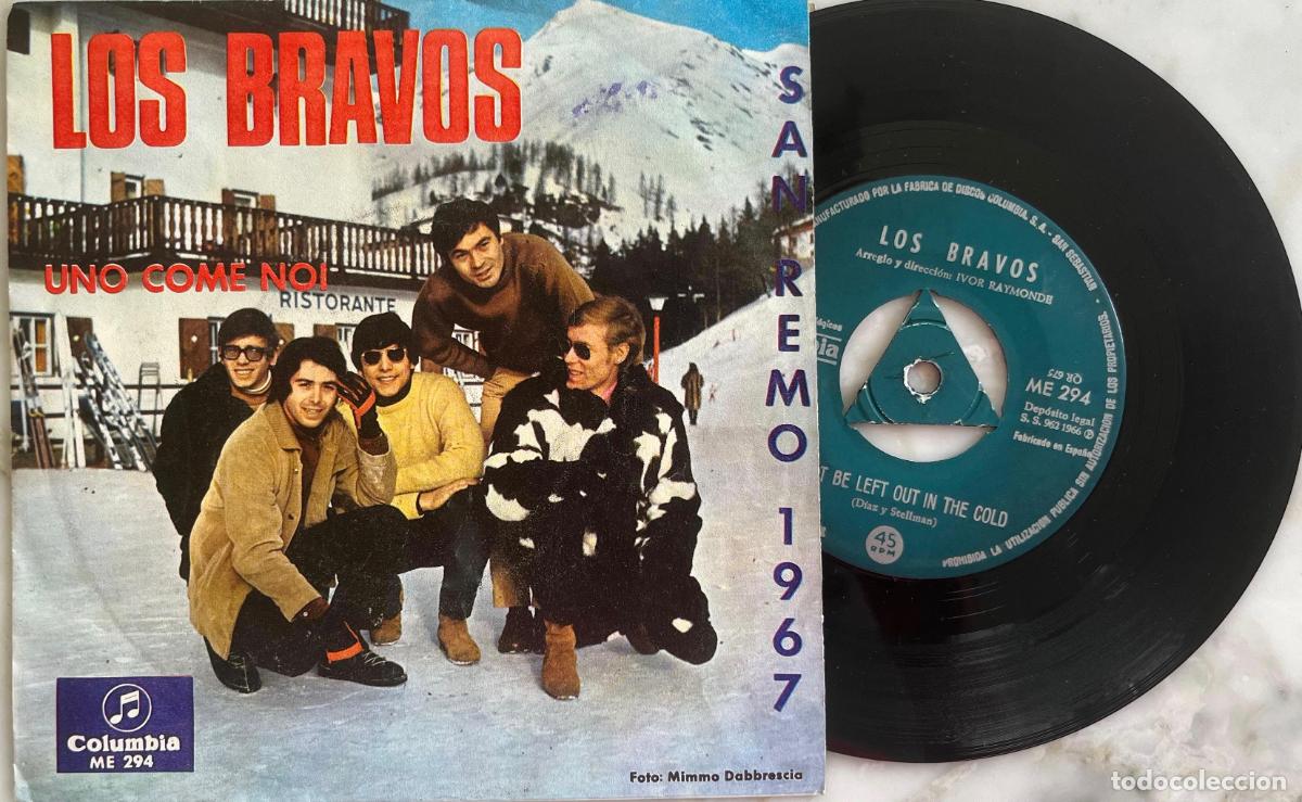 Discos de vinilo: LOS BRAVOS. UNO COME NOI. SAN REMO 1967. SINGLE ORIGINAL ESPA&Ntilde;A 1966