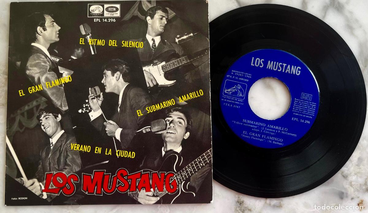 Discos de vinilo: LOS MUSTANG. SUBMARINO AMARILLO + 3 TEMAS. EP ORIGINAL ESPA&Ntilde;A 1966
