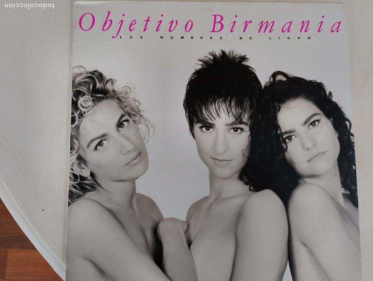 Discos de vinilo: Objetivo Birmania &ndash; Los Hombres No Ligan,con el encarte, 1991