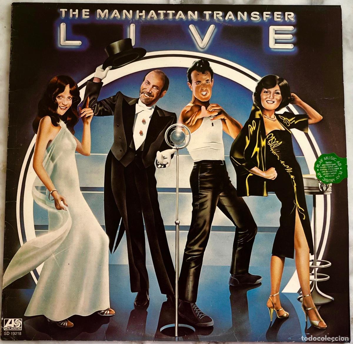 Discos de vinilo: THE MANHATTAN TRANSFER. LIVE. LP MADE IN SWEDEN 1978