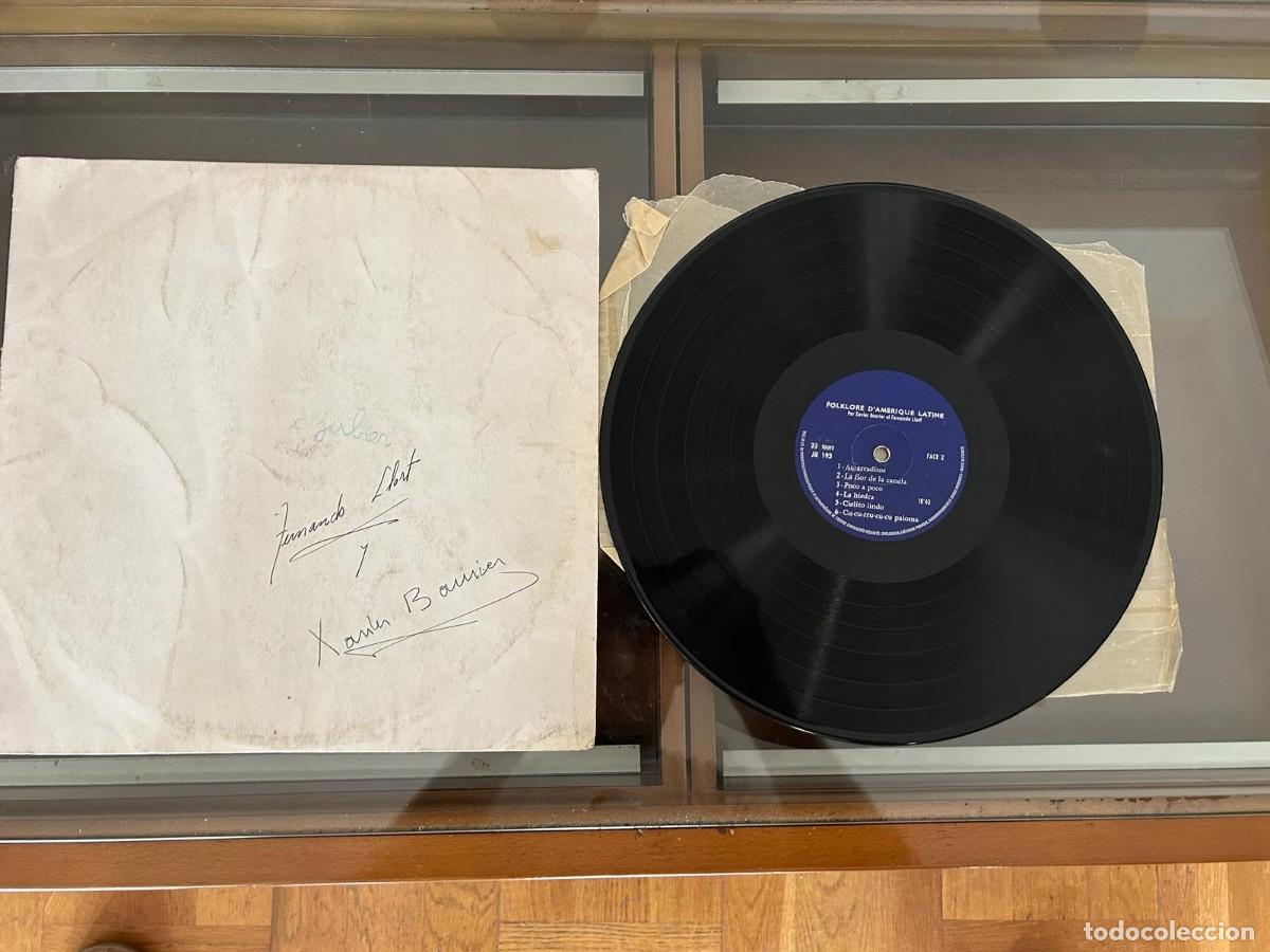 Discos de vinilo: LP &rdquo;Folklore d'Amerique Latine&rdquo; (Xavier Baurier y Fernando Llort) con autografos originales