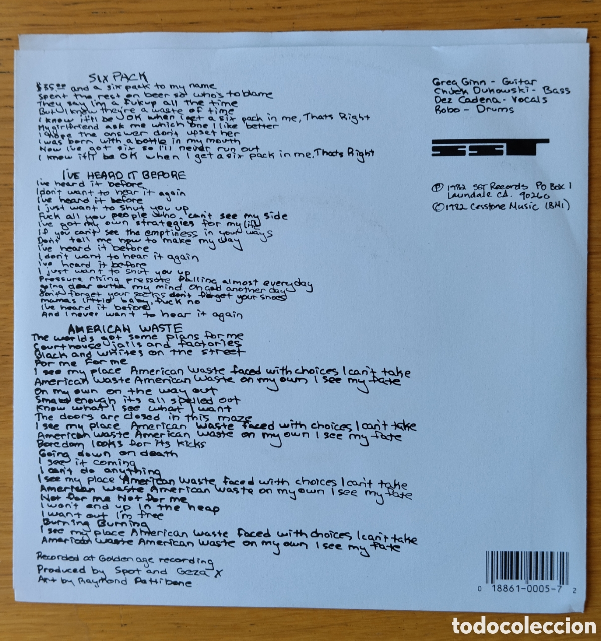 Discos de vinilo: BLACK FLAG : &rdquo;SIX PACK&rdquo; - SINGLE VINILO 1990 - HARDCORE - PUNK - Foto 2