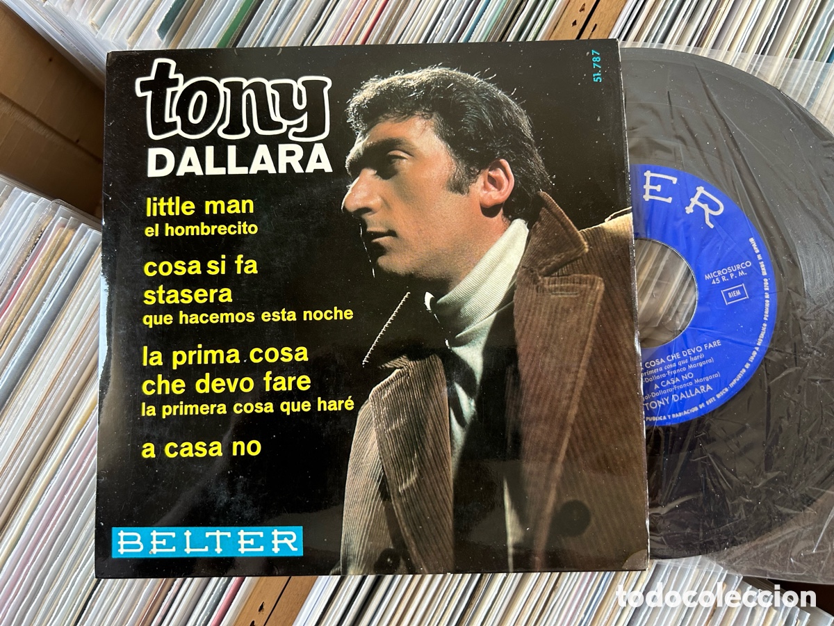 Discos de vinilo: TONY DALLARA EP LITTLE MAN +3 1968 BELTER
